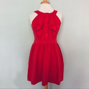 jack by BB Dakota Red Sleeveless Ruffle Dress Size M